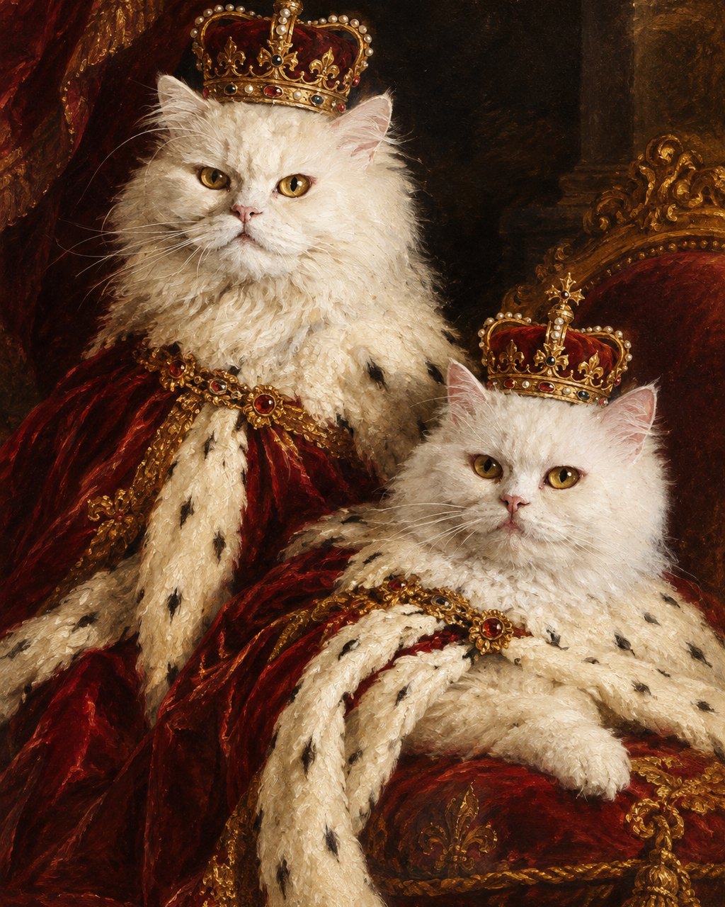 Snow and Pearl, Royal portrait style